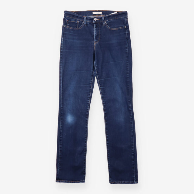 Jeans Dark Blue Shaping Straight Leg Mid Rise