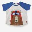 T-Shirt White and Blue Flying Bear
