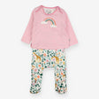 Easy dressing babygrow giraffes stripes and rainbo