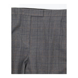 Trousers Check Side Stripe Tapered Ankle Length