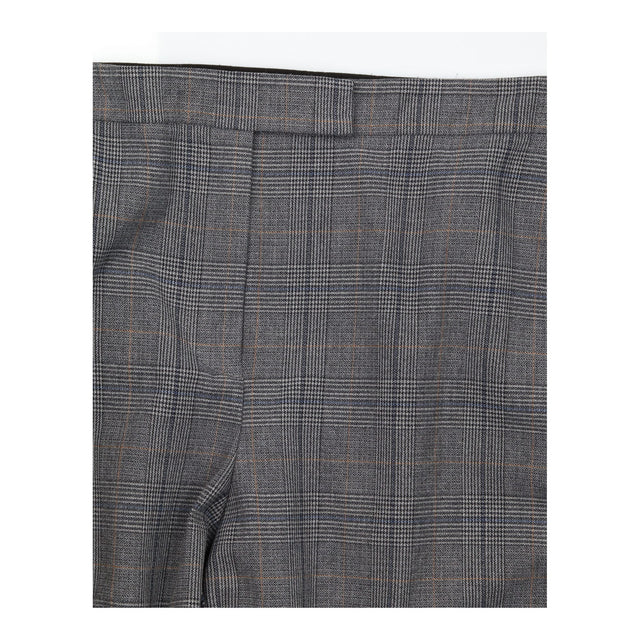 Trousers Check Side Stripe Tapered Ankle Length