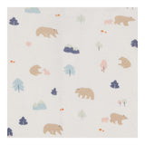 Romper Cream Bear and Ribbed Navy Bottoms