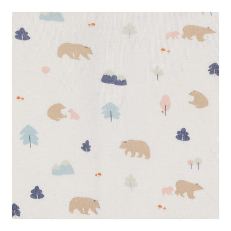 Romper Cream Bear and Ribbed Navy Bottoms