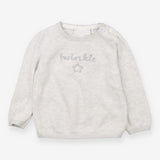 Grey knit sweater with twinkle star