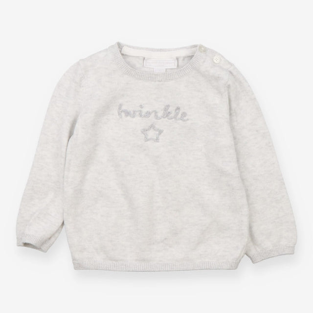 Grey knit sweater with twinkle star