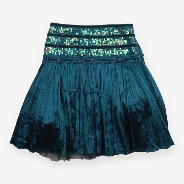 Skirt green stain sequins 