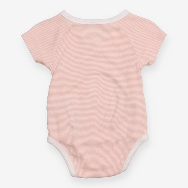 Bodysuit Wrap Over Pink Stripe