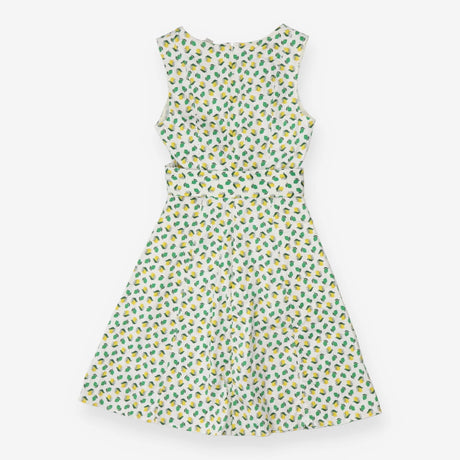 Mischa Belted Dress - Lemon and Lime Print