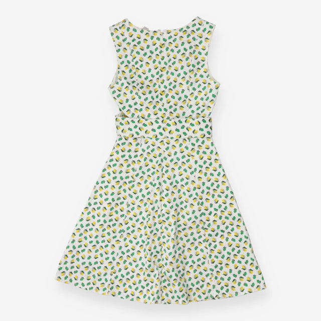 Mischa Belted Dress - Lemon and Lime Print