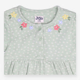 Dress Short Sleeve Green Bunny, Mouse and Guinea P