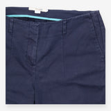 Navy Blue Cotton Stretch Tailored Trousers