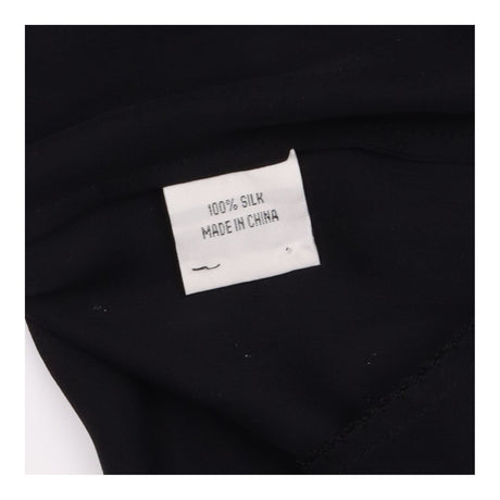 Reiss Black Sheer Pleated Front Long Sleeve Blouse