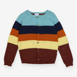 Cardigan Knit Waffle Stripe 