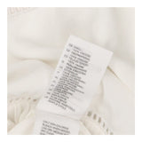 White Viscose Long Sleeve Blouse