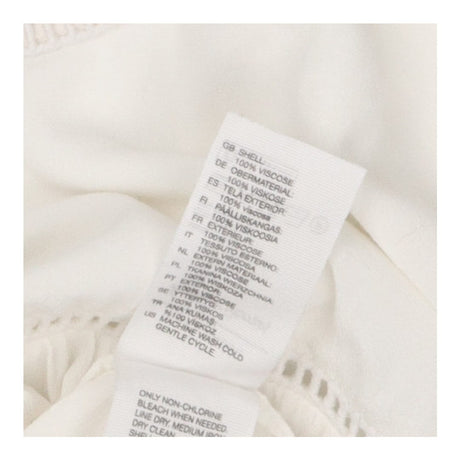 White Viscose Long Sleeve Blouse