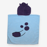 Roy's Boy Poncho toweling bluey blue