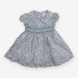 Dress Short Sleeve Blue and Purple Floral