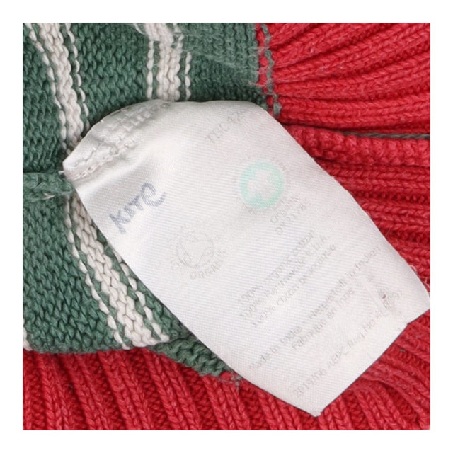 Sweater Knit Green Stripe Fox Applique