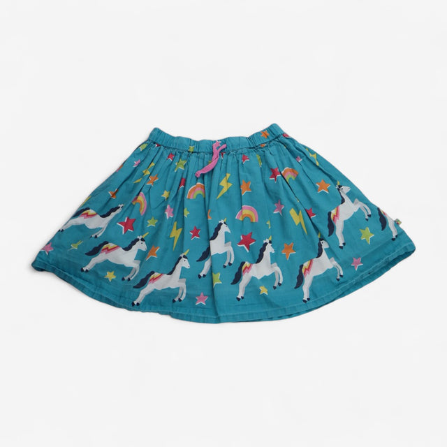 Twirly Skirt Teal with Unicorns