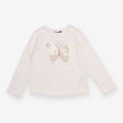 White Sequin Butterfly Long Sleeve