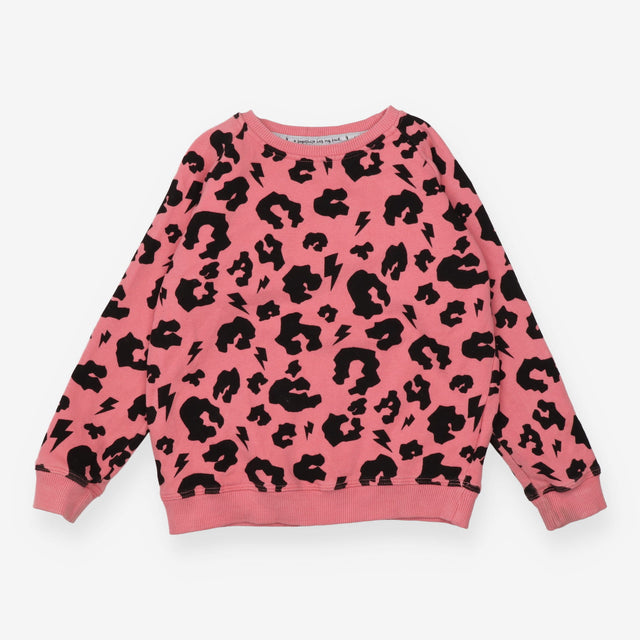 Sweatshirt pink leopard spots and lightning