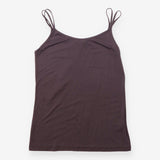 T-Shirt Dark Brown Modal Stretch Double Strap