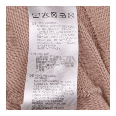 Draped Top Taupe Camel Cowl Neck Long Sleeve