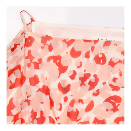 Aurora Red Silk Animal Print Sleeveless Midi Dress