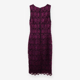 Purple Overlay Midi Dress