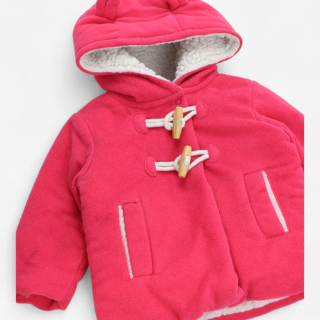 Duffle coat pink fleece lined