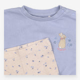 Outfit peter rabbit blue sweatshirt with cream rib