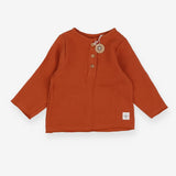 Lassig T-shirt long sleeve rust muslin