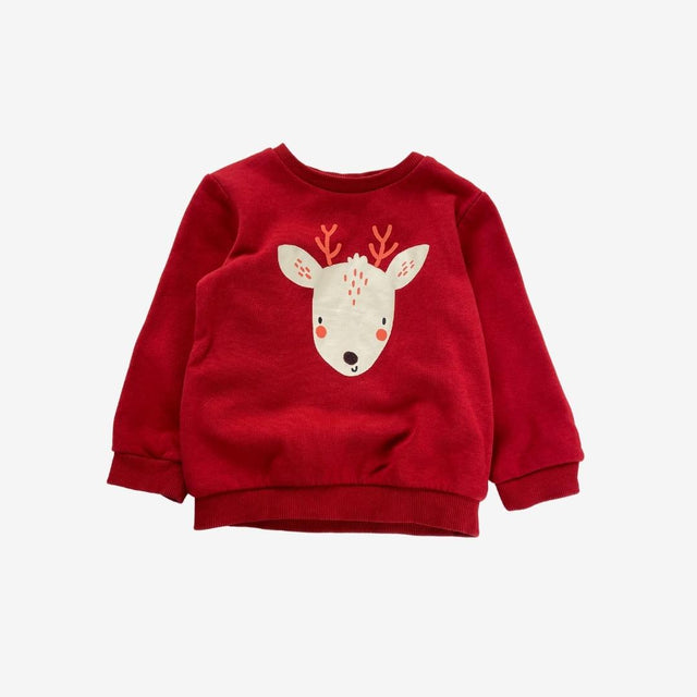 Festive Red Deer Sweater