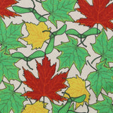 Dress jersey short sleeve autumn leaves