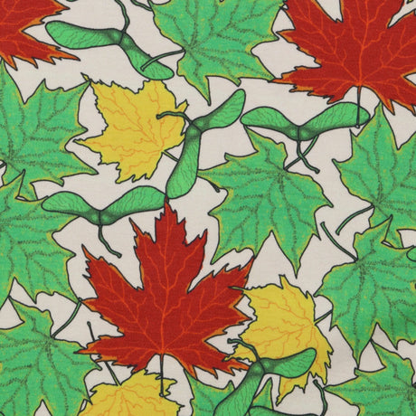 Dress jersey short sleeve autumn leaves