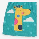 Blue Cord Giraffe Pinafore