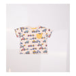 Tee Cream with Farm Vehicles Print and Pocket