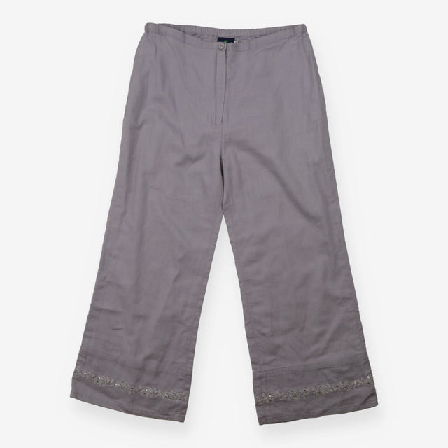 Trousers linen lilac sequin hem