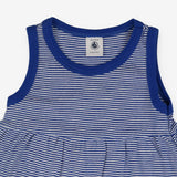 Dress Sleeveless Blue Stripe