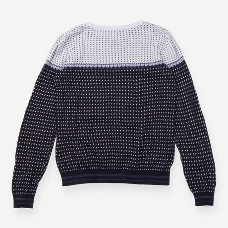 Navy & Grey Geometric Pattern Jumper