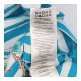 Blue stripe otter applique dress