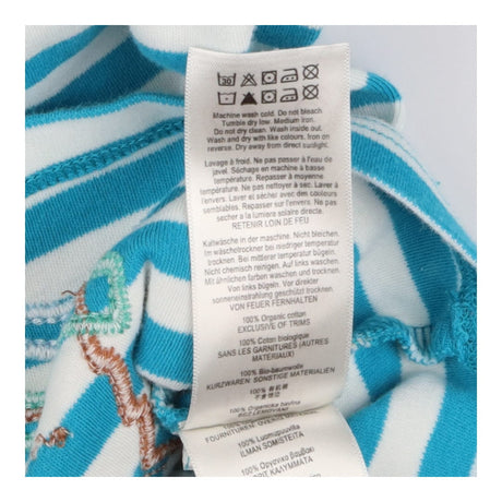 Blue stripe otter applique dress