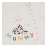 Sleepsuit Cream Ribbed I love My Mummy
