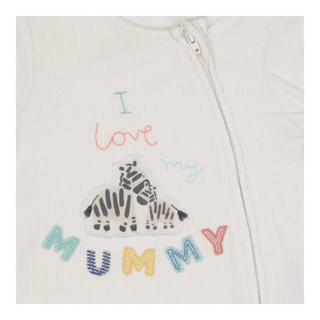 Sleepsuit Cream Ribbed I love My Mummy