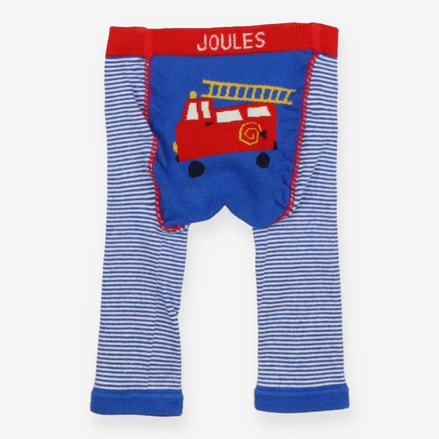 Leggings knit blue striped fire engine
