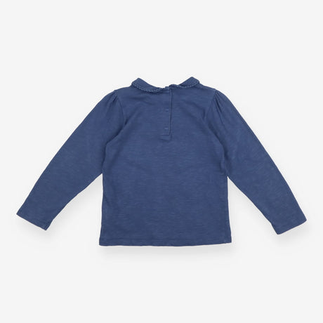 Long Sleeved Collared T-Shirt Blue 