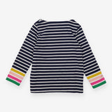 T-shirt long sleeve blue and white striped 