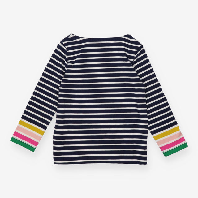 T-shirt long sleeve blue and white striped 
