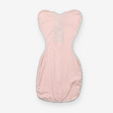 Swaddle Up Pink with Striped Trim