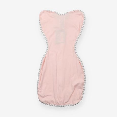 Swaddle Up Pink with Striped Trim